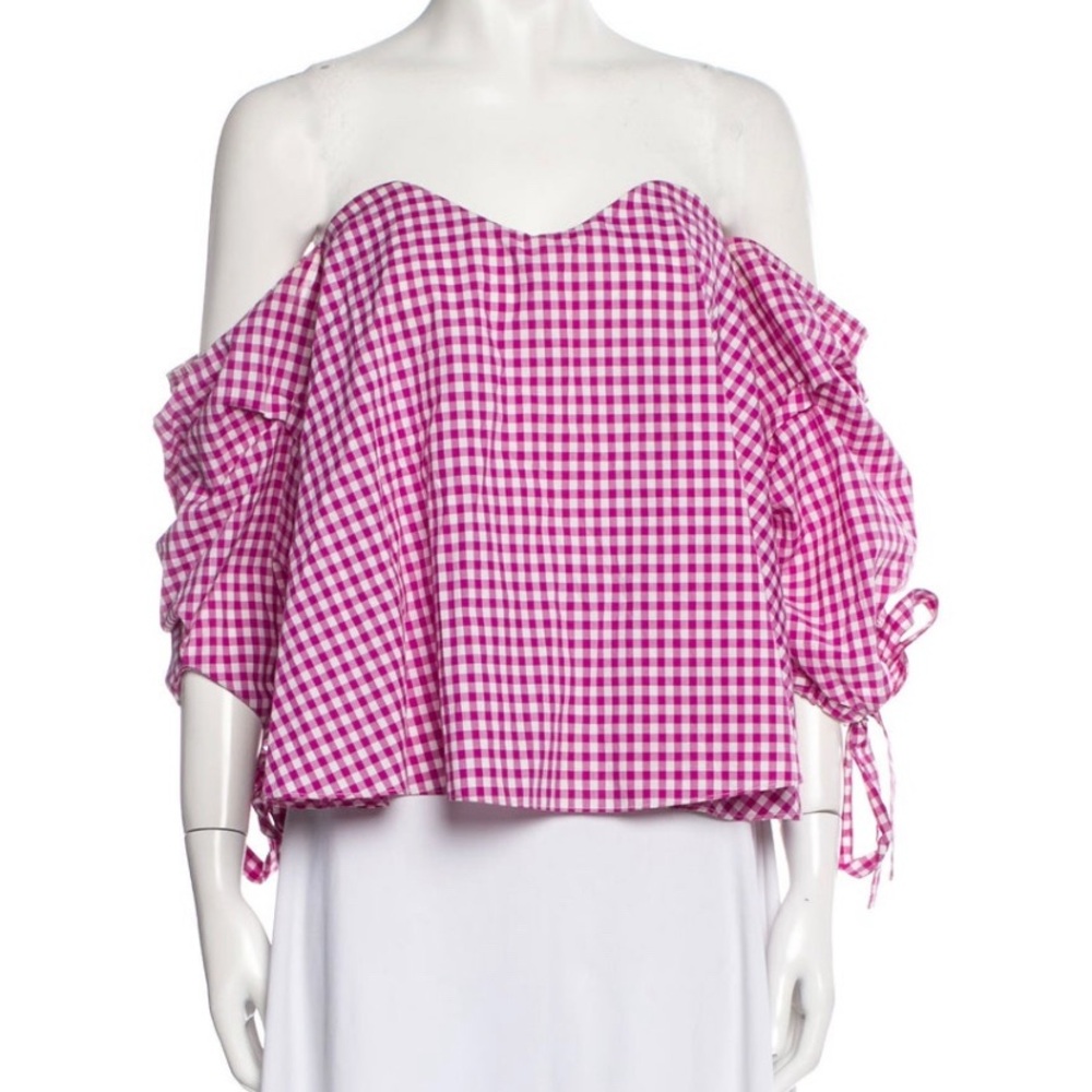 Caroline Constas plaid top